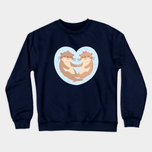 Cute Otters In Love Crewneck Sweatshirt